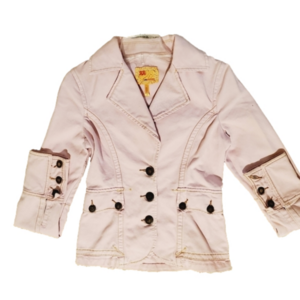 Twill Twenty Two | Pink Button Denim Blazer